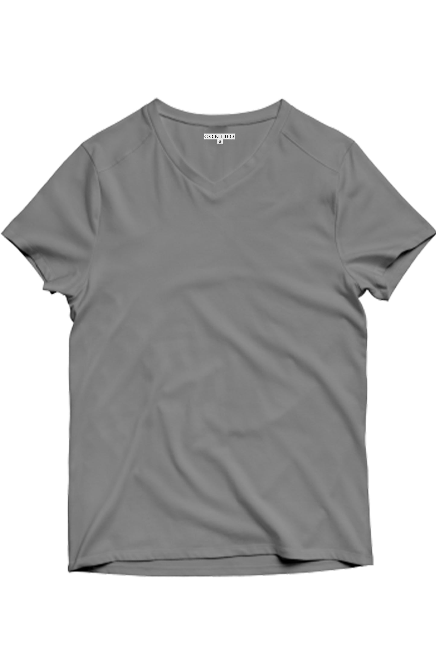 Steel Grey V-Neck T-Shirt